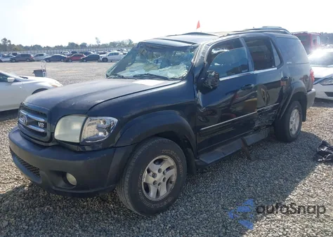 2002 Toyota Sequoia Limited V8 из США, поврежденный, VIN 5TDZT38A42S069318